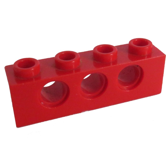 【龜仙人樂高】LEGO 3701 Technic 1x4 圓孔磚 紅色