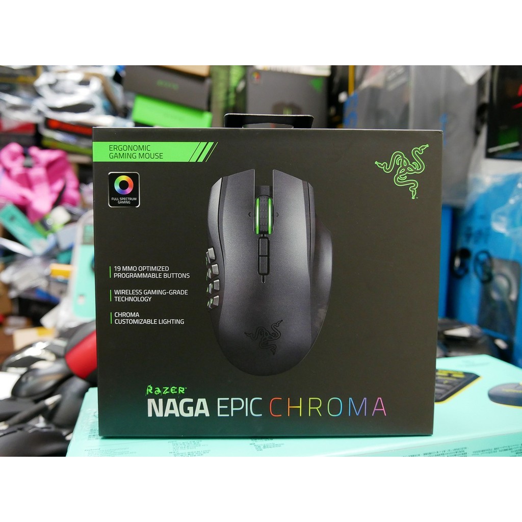 #本店吳銘 - 雷蛇 Razer Naga Epic Chroma 那迦梵蛇 無極幻彩版 無線遊戲滑鼠 MMO 必勝利器