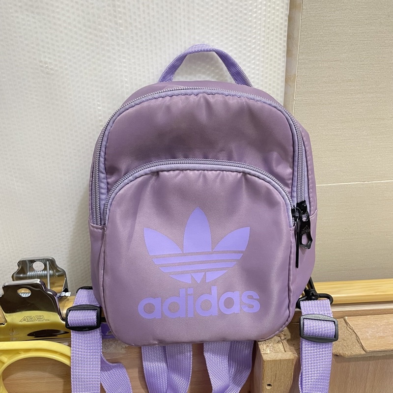 Adidas 薰衣草紫 小包 後背包