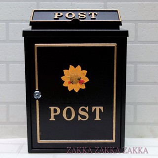 向日葵信箱 POST 超取蝦皮限1件 信件箱 鑄鋁郵箱 歐式鄉村風 意見箱 耐候性佳 可放4A雜誌類郵件 雜貨王