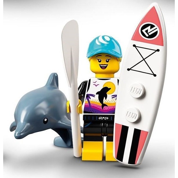 現貨 LEGO  樂高  71029 1號 樂高 第21代 人偶包 Paddle Surfer 衝浪者 公司貨