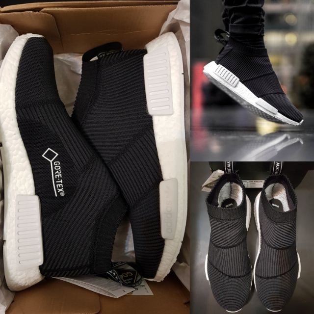 LEGIT+面交 Adidas Goretex NMD_CS1 PK 防水科技 高筒 黑白 襪套 男鞋 BY9405