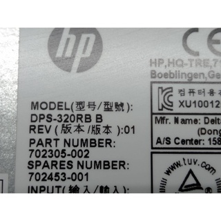 二手惠普 電源供應器(型號DPS-320RB B或PS-4321-2HB或PCC006)-保1個月