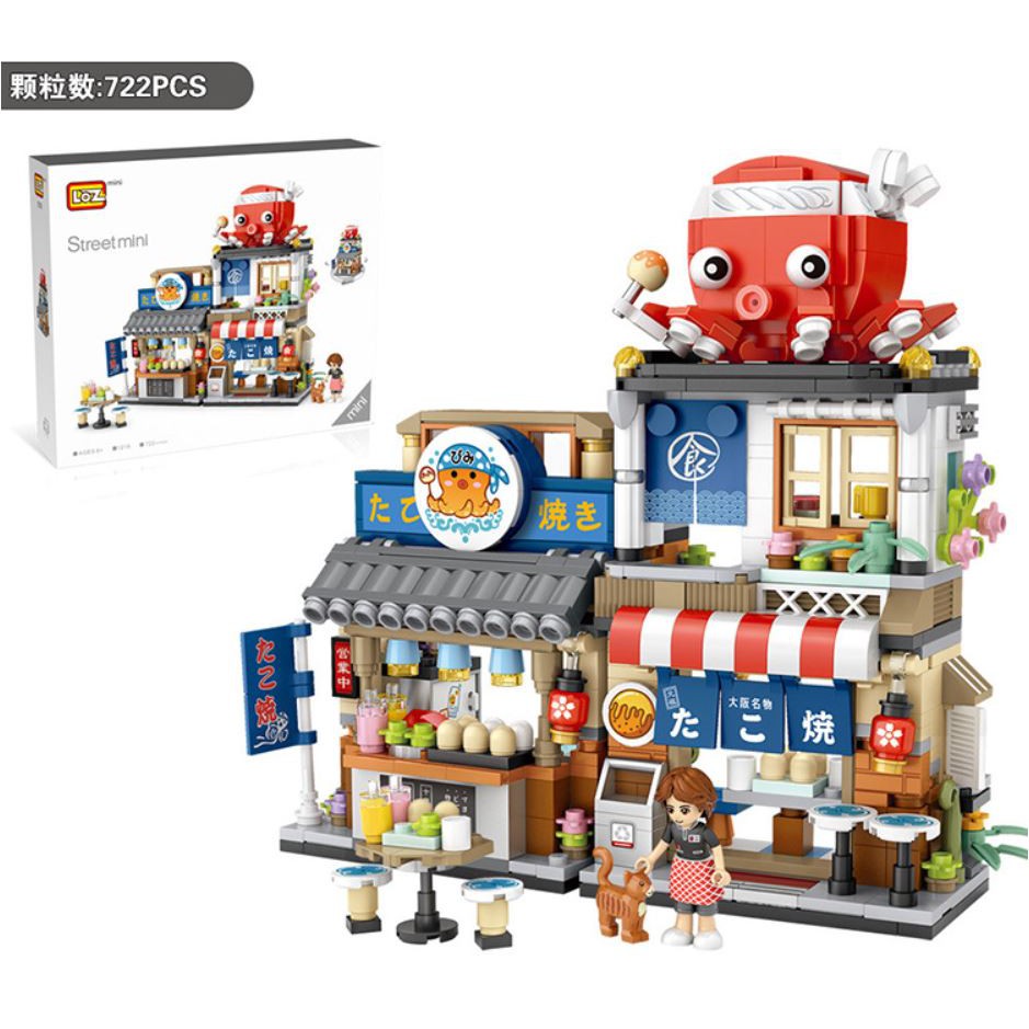 【特價】LOZ 1218 迷你城市街景 日式街景 章魚燒店 mini 微型積木