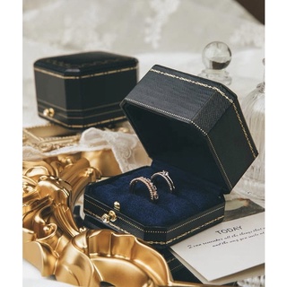 對戒盒現貨✨歐式復古八角對戒盒Catier卡地亞款燙金高級對戒盒鑽石戒指婚戒求婚戒指盒珠寶盒。 #11