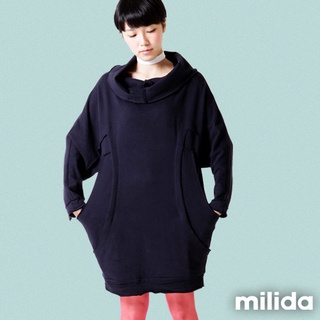 milida 立領飛鼠袖寬鬆洋裝 FR07P030