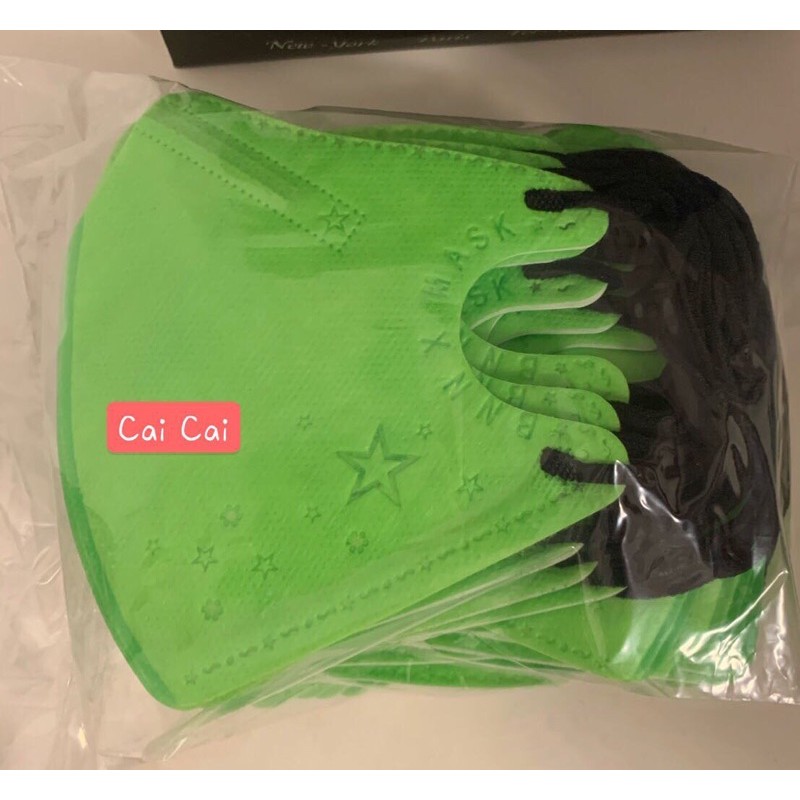 bnnxmask （BNN)防塵口罩-新色極光綠亮綠淺綠兒童UM口罩5入1包