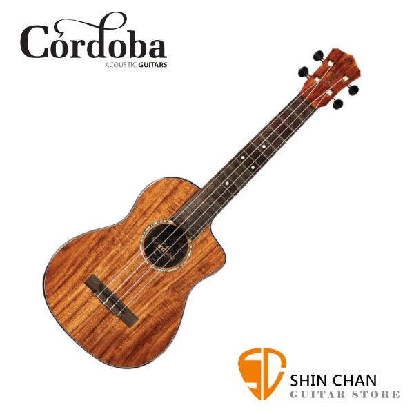 小新樂器 | Cordoba 美國品牌 35T-CE 26吋 全單板 相思木 Koa 可插電烏克麗麗 附原廠硬盒