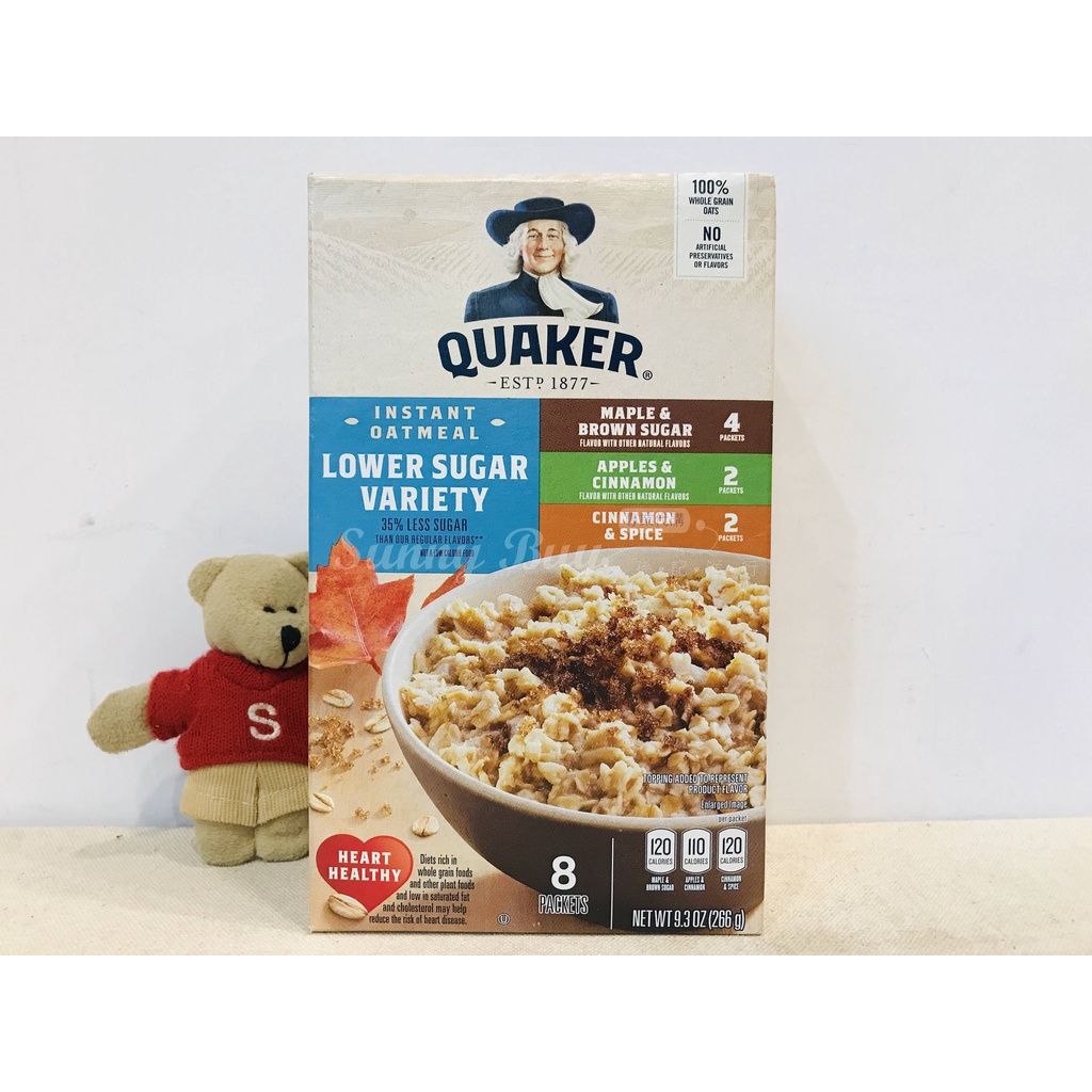 【Sunny Buy】◎預購◎ Quaker Oatmeal 桂格燕麥 低糖三種口味 蘋果楓糖肉桂 266g