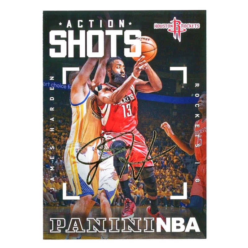 哈登 James Harden 海外版Panini NBA Action Shots聚焦系列金漆印刷簽名卡 球員卡