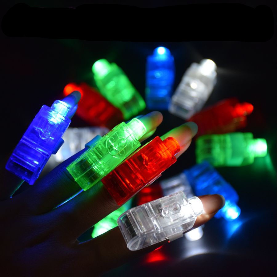 現貨炫彩手指燈/發光玩具LED手指激光燈戒指燈 發光戒指L1