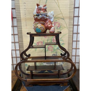 【香川家居】 高雄展示廳《葫蘆型 多寶格 》大品架 古典葫蘆形 宴王 藝品架 裸空多寶展示架 約高60x寬64x深11