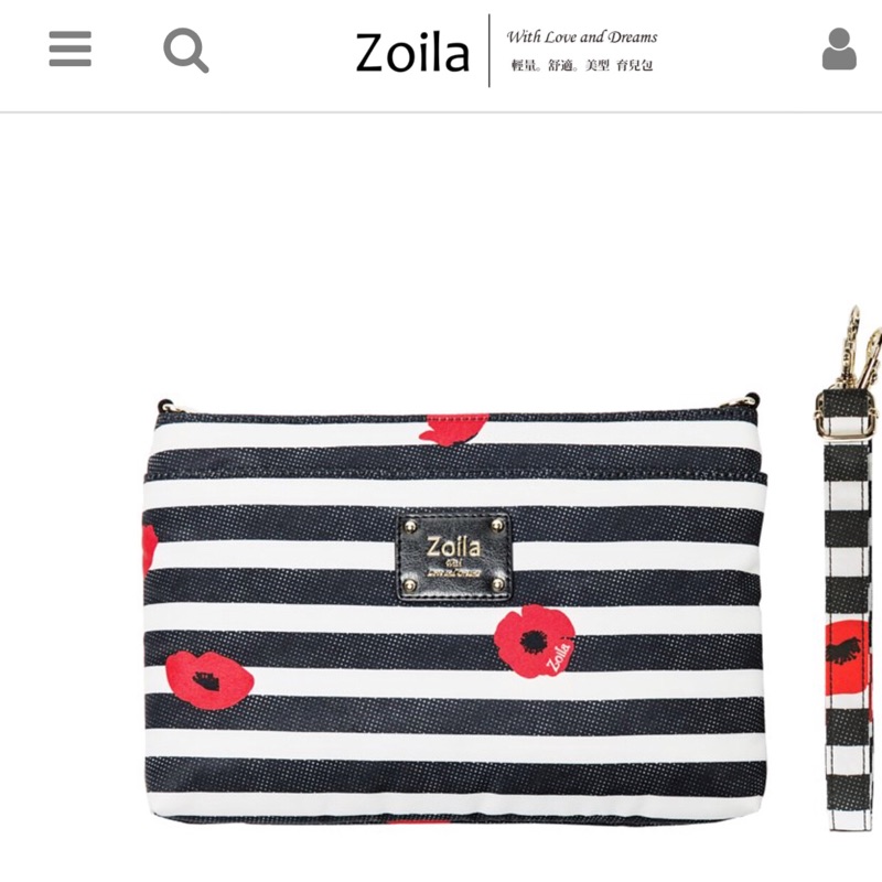 Zoila輕量型雙層斜背包可當媽媽包夾層包