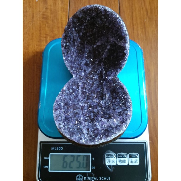 烏拉圭異象紫水晶，8字（發），晶體閃亮，附壓克力底座