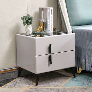 床頭柜智能充電臥室小型烤漆簡約時尚現代輕奢gbap3dvum3