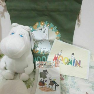 Moomin嚕嚕米 束口袋小包 拭鏡布 造型開關貼
