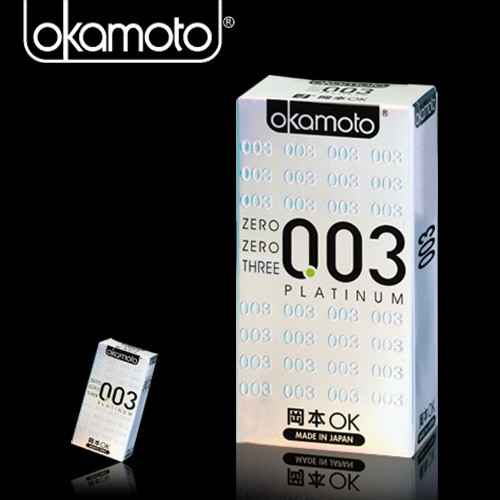岡本Okamoto保險套 衛生套 岡本003系列 PLATINUM 極薄貼身保險套(6入裝) 安全套 避孕