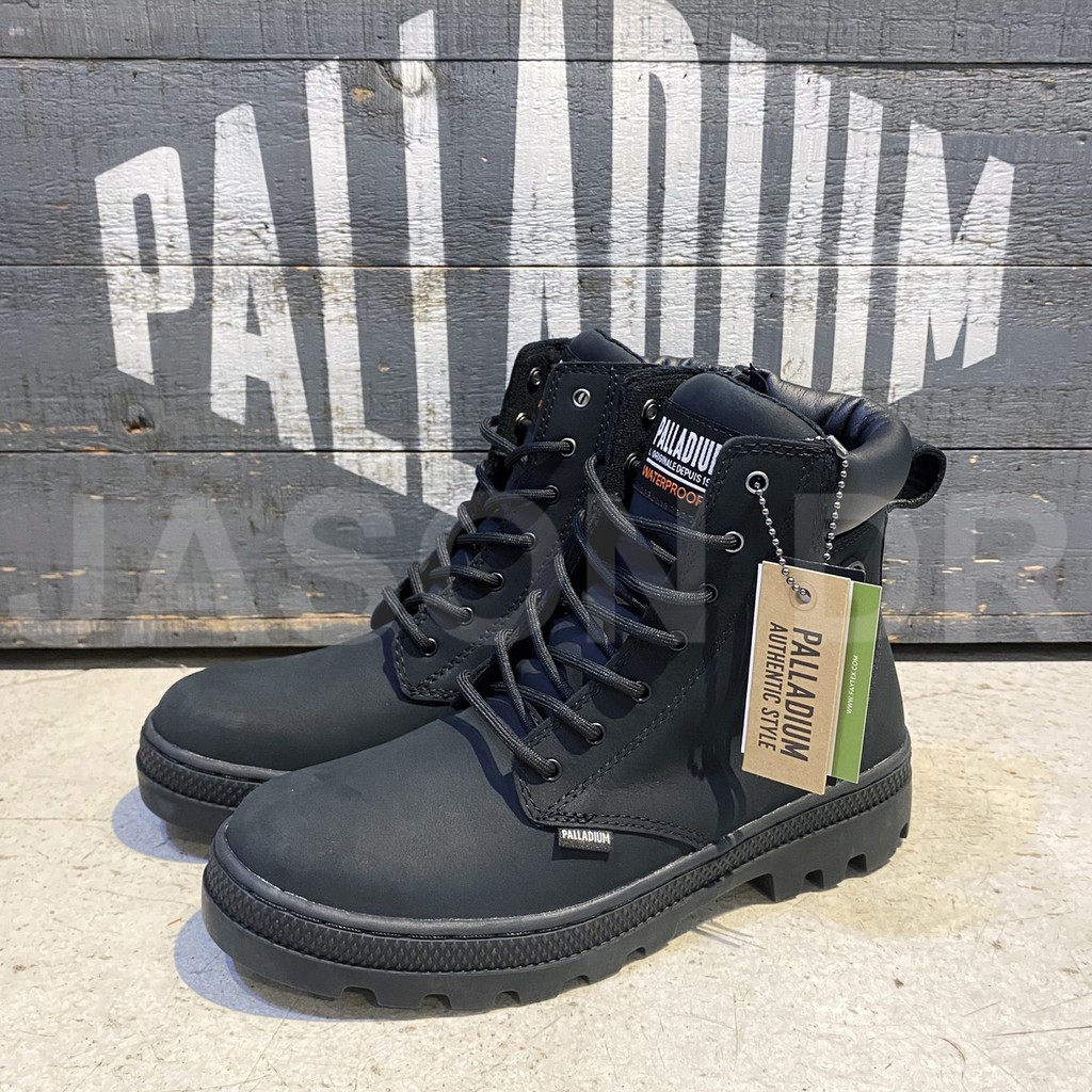 Jason Dr 免運palladium 牛巴戈拉鍊橘標防水極黑女款 008 蝦皮購物