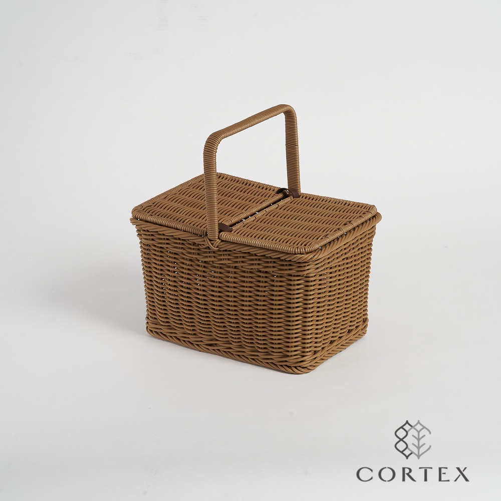 CORTEX 編織籃 仿籐籃 提籃 野餐籃長方中型W37