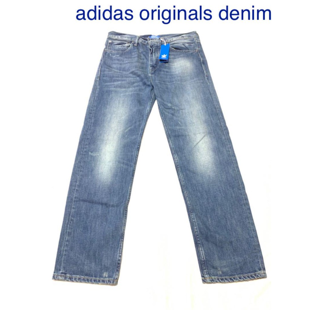 全新正品adidas originals 淡藍刷色牛仔褲