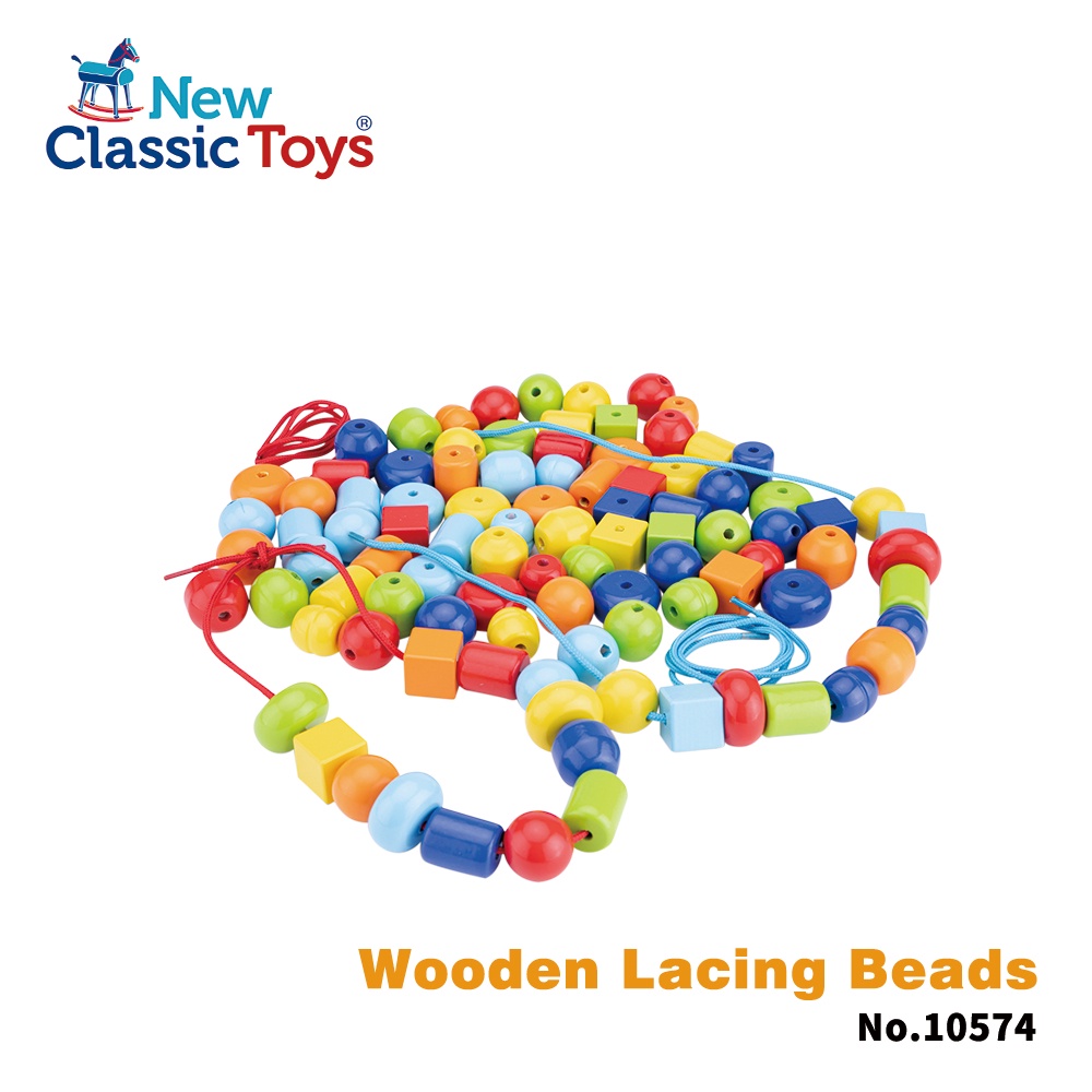 荷蘭New Classic Toys 木製DIY串珠盒-10574 #串珠玩具 #串珠項鍊 #木製玩具 #女孩玩具