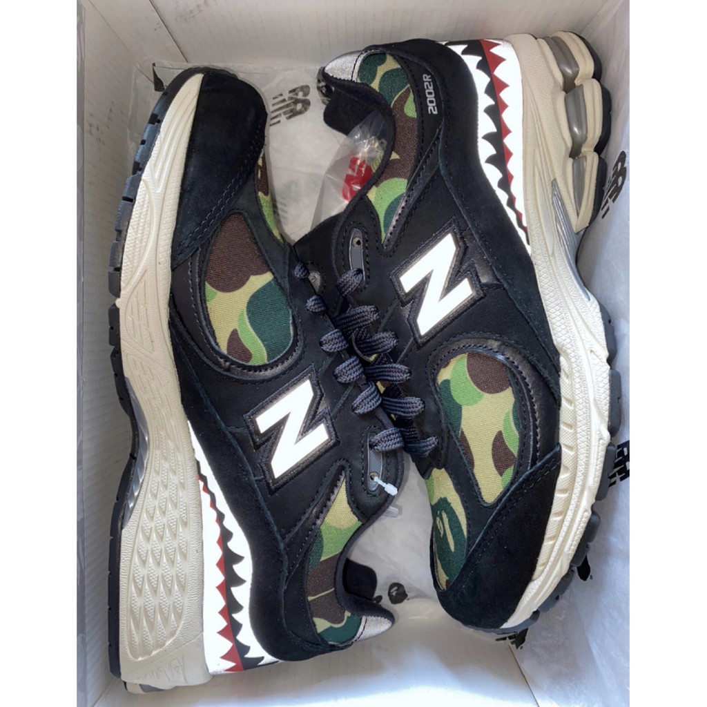 全新 BAPE x New Balance 2002R 黑色 迷彩 休閒鞋 M2002RBF 現貨