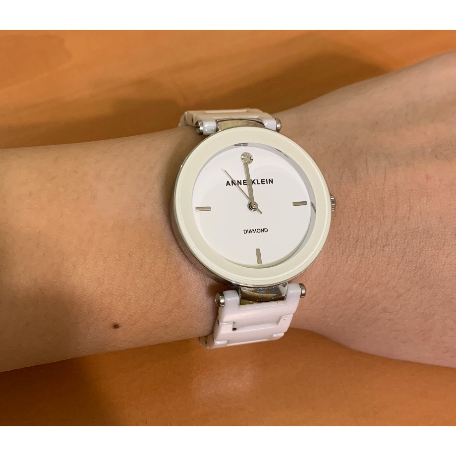 anne klein 手錶 陶瓷白 女錶 AK/1019 Y121E