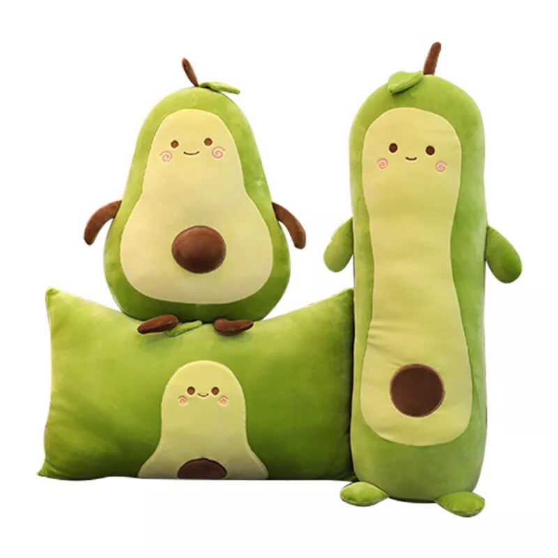 台灣現貨❤️美味酪梨🥑抱枕娃娃三件組-仿真抱枕一隻酪梨-沙發靠墊午睡枕孕婦枕哺乳枕