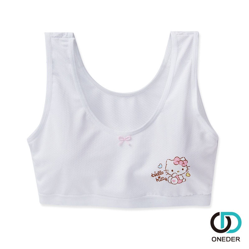 三麗鷗 Hello Kitty 無鋼圈寬肩透氣短內衣 凱蒂貓少女內衣 KT-NNT209【旺達棉品】