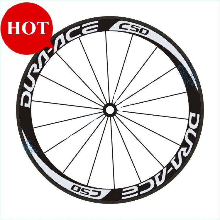 Dura Ace C50 700C 輪輞自行車輪輞貼紙 30/40/50 毫米貼花適用於公路自行車輪組反光固定齒輪