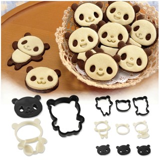 可愛熊貓餅乾模型4件組 烘焙模具 翻糖模具 手工餅乾 黏土工具