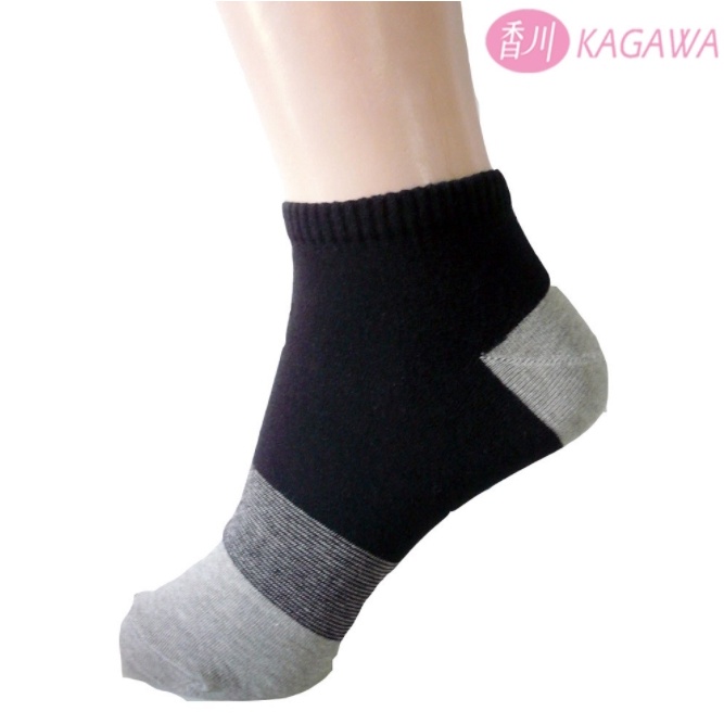 KAGAWA 香川 台灣製 200細針羅紋束口竹炭船型襪 除臭襪 NO.7003