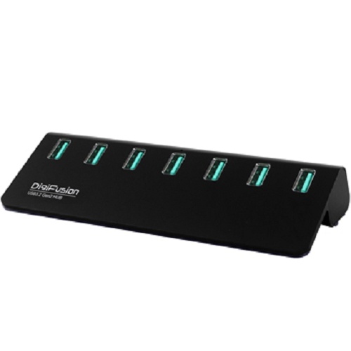 伽利略 USB3.2 Gen2 7埠 Hub 鋁合金(H718S-BK)