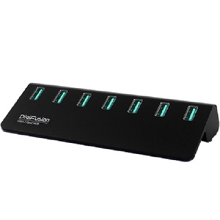 伽利略 USB3.2 Gen2 7埠 Hub 鋁合金 銀色/黑色(H718S-BK/WH)