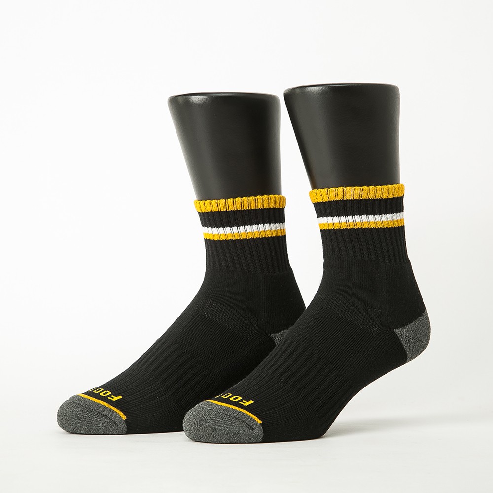 FOOTER 歐式經典雙色氣墊襪除臭襪 運動襪 氣墊襪 (男-ZH15)