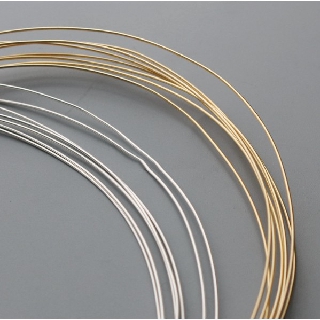 ╮銀慧diy線•（5米裝）14K包金銀色線保色造型線編織纏繞線子母線DIY材料配件包金線
