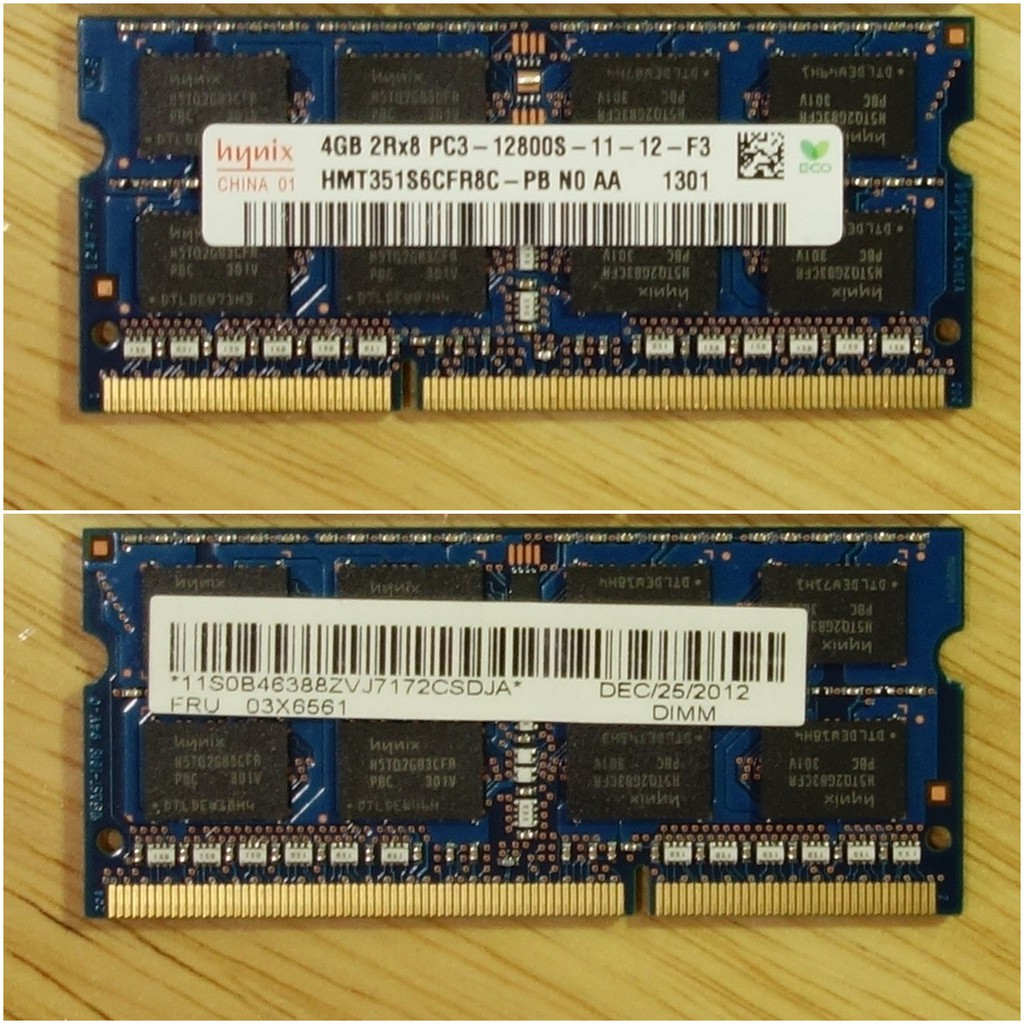 Lenovo原廠 老筆電 雙面16顆粒 DDR3-1600 4GB 1333 最相容穩定 X200 X201 T400