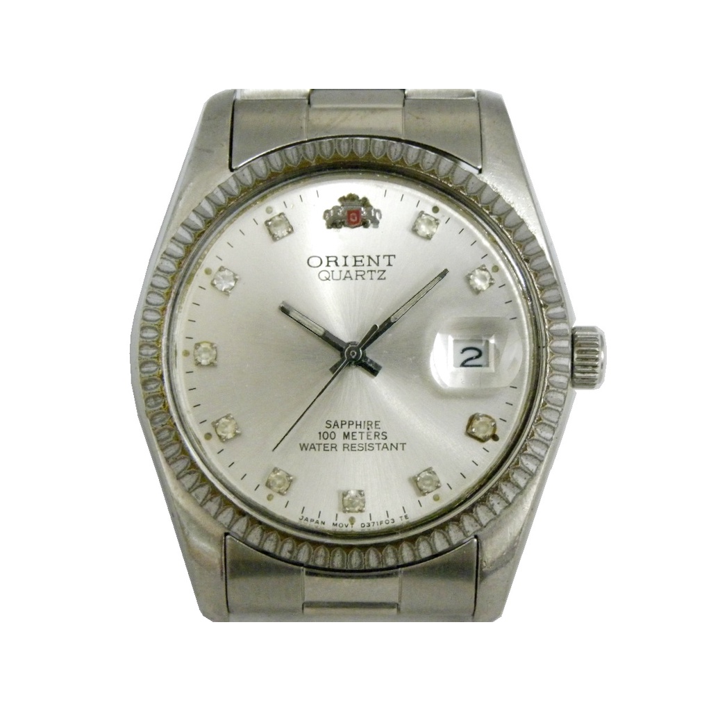 [專業模型] 石英錶 [ORIENT D371F03] 東方霸王 蠔式石英錶[銀色面+日期] /中性錶/軍錶