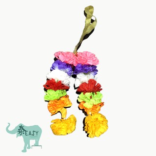 現貨 快速出貨 泰Easy 七色花花圈 (19公分) 還願花圈 許願花圈 許願還願 彩帶 花環 花串 七色花 四面佛花