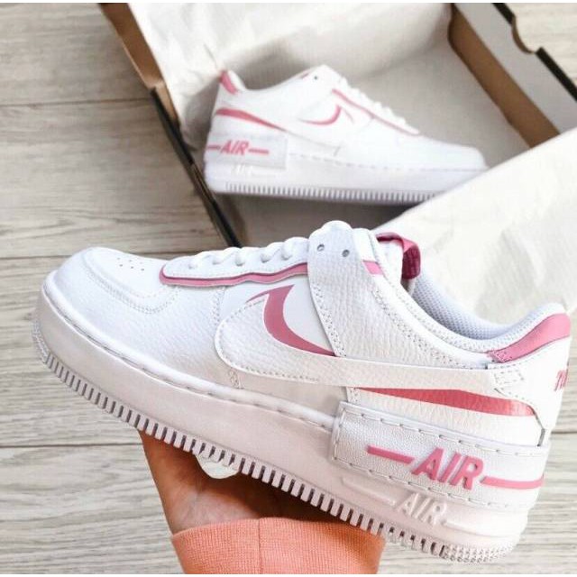 nike air force pink and white