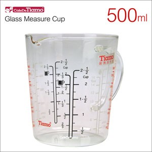 附發票~  Tiamo 量杯 玻璃刻度杯 可當拉花杯  玻璃有柄量杯(大)500ml