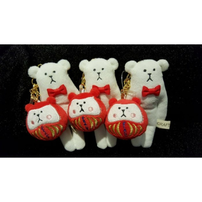 Craftholic 2016新年達摩 daruma系列peace熊熊吊飾