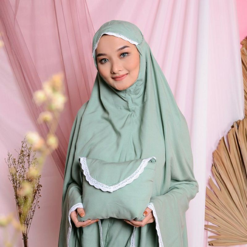 DISKON RAMADHAN DIONISIA Sheila(DS)Dewasa Mukena Polos Renda