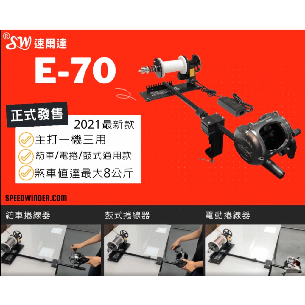 速爾達 電動捲線器專用上線機/退線機/計米器/翻線器 0905  0903  A-50 A-60 A-7 E-70