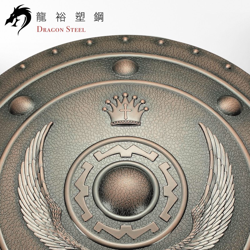 龍裕塑鋼Dragon Steel】電鍍古銅飛鷹盾牌台灣製造/Sosplay/鳶盾/美國 