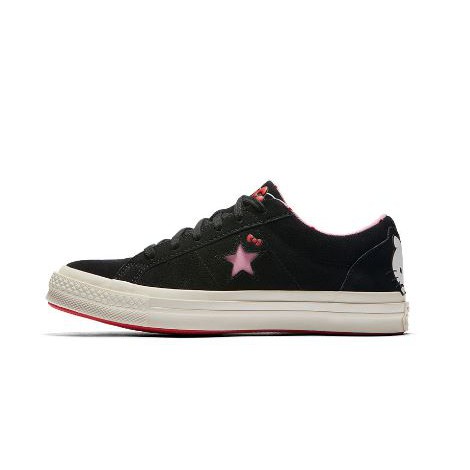 CONVERSE-ONE STAR x HELLO KITTY女款黑色休閒鞋-NO.162938C