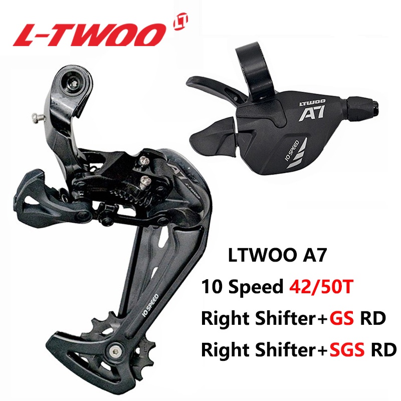 Ltwoo A7 1x10 組觸發變速桿 + 後撥鏈器10速飛輪鏈條腳踏車變速器 36-50T 用於 Mtb自行車配件