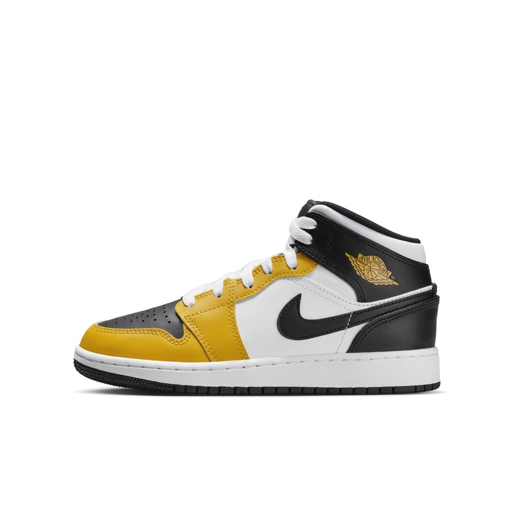 NIKE 高筒籃球鞋 AIR JORDAN 1 MID (GS) 大童 女 DQ8423701 黃黑白 現貨 廠商直送