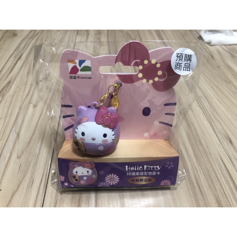 Hello kitty 3D 達摩造型悠遊卡.紫色.7-eleven.7-11