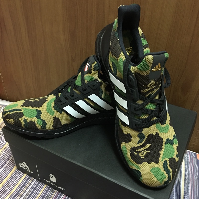 BAPE x ADIDAS ULTRA BOOST 全新現貨 超級盃 綠迷彩 限量 US10